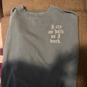 Viva La Bonita Embroidered Graphic Crewneck Sweatshirt - Green